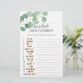 Papier Eucalyptus - douche nuptiale émoticône jeu (Debout devant)