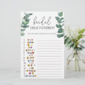 Papier Eucalyptus - douche nuptiale émoticône jeu (Debout devant)