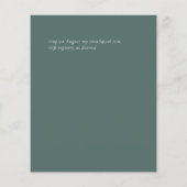 Papier Eucalyptus Faire-part de mariage Budget Vert Feuil (Dos)