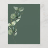 Papier Eucalyptus Faire-part de mariage de script de verd (Dos)