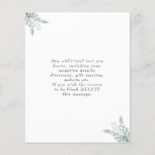 Papier Eucalyptus Faire-part de mariage de verdure (Dos)
