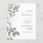 Papier Eucalyptus Faire-part de mariage de verdure (Devant)