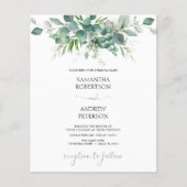 Papier Eucalyptus Faire-part de mariage de verdure (Devant)