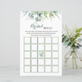 Papier Eucalyptus Fête des mariées Jeu de Bingo (Debout devant)