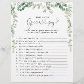 Papier Eucalyptus Fête des mariées Qu'est-ce que la chamb (Devant)