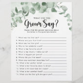 Papier Eucalyptus Fête des mariées Qu'est-ce que la chamb (Devant)