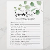 Papier Eucalyptus Fête des mariées Qu'est-ce que la chamb (Devant)