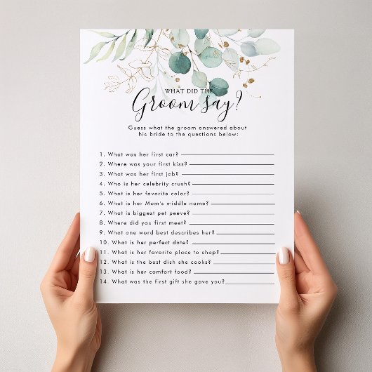 Papier Eucalyptus Fête des mariées Qu'est-ce que la chamb