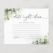 Papier Eucalyptus Gold Fête des mariées Date Nuit Idées (Dos)