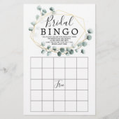 Papier Eucalyptus Green Double Fête des mariées Jeux (Dos)