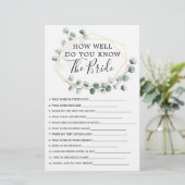 Papier Eucalyptus Green Double Fête des mariées Jeux (Debout devant)