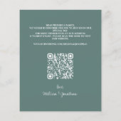 Papier Eucalyptus Green QR Code Budget Enregistrer La Dat (Dos)