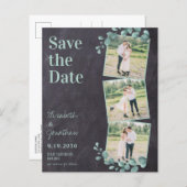 Papier Eucalyptus Green QR Code Mariage Enregistrer La Da (Devant / Derrière)
