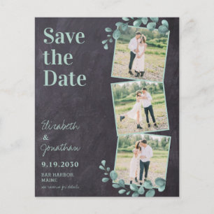 Papier Eucalyptus Green QR Code Mariage Enregistrer La Da