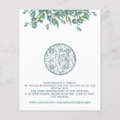 Papier Eucalyptus Greenery Budget QR Code Mariage Invitat (Dos)