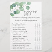 Papier Eucalyptus - Jeu de douche sous ou sur la nuptiale (Devant)