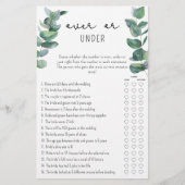 Papier Eucalyptus - Jeu de douche sous ou sur la nuptiale (Devant)