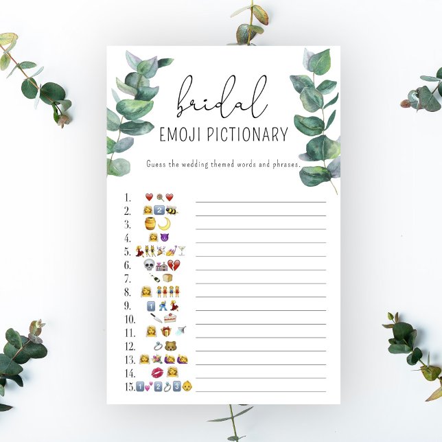 Papier Eucalyptus - jeu de pictionary emoji pour enterrem (Créateur téléchargé)