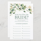 Papier Eucalyptus L'Âge De La Mariée (Devant / Derrière)