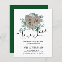 Eucalyptus Mariage - Aquarelle Verdure Monogramme