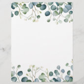 Papier Eucalyptus mariage mariage vert Invite (Dos)