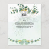 Papier Eucalyptus Mariage RSVP Qr Code Vert moderne (Dos)
