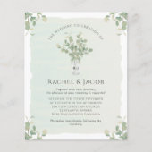 Papier Eucalyptus Mason Jar Monogramme Faire-part de mari (Devant)