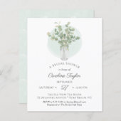 Papier Eucalyptus Mason Jar Monogramme Fête des mariées (Devant / Derrière)