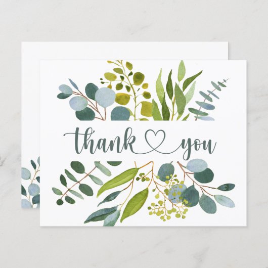 Papier Eucalyptus Merci de verdure (Devant / Derrière)