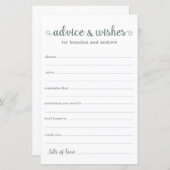 Papier Eucalyptus moderne LGBTQ Mariage Conseils et souha (Devant / Derrière)