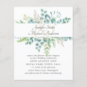 Papier Eucalyptus moderne Mariage Ampersand vert (Devant)