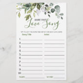 Papier Eucalyptus Nom qui aime le jeu de Fête des mariées (Devant)