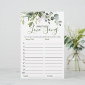Papier Eucalyptus Nom qui aime le jeu de Fête des mariées (Debout devant)