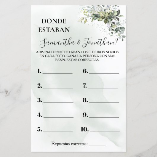 Papier Eucalyptus Où étaient-ils douche jeu bilingue (Dos)