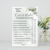 Papier Eucalyptus Over or Under shower jeu bilingue (Debout devant)