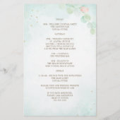 Papier Eucalyptus Peony Floral Mariage Bienvenue Itinérai (Dos)