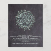 Papier Eucalyptus Photo Budget QR Code Mariage Invitation (Dos)