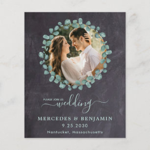 Papier Eucalyptus Photo Greenery QR Code Mariage Invitati