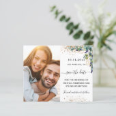Papier Eucalyptus photo mariage Sauvez la date (Debout devant)