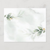 Papier Eucalyptus photo vert moderne élégant mariage écon (Dos)