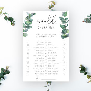 Papier Eucalyptus - Plutôt la nuptiale douche jeu