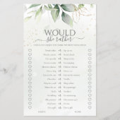 Papier Eucalyptus préférerait-elle le jeu de Fête des mar (Devant)