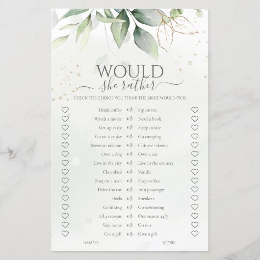 Papier Eucalyptus préférerait-elle le jeu de Fête des mar (Devant)