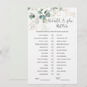 Papier Eucalyptus préférerait-elle le jeu de Fête des mar (Devant / Derrière)