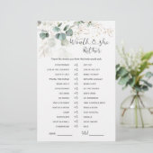 Papier Eucalyptus préférerait-elle le jeu de Fête des mar (Debout devant)