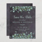 Papier Eucalyptus Rustic QR Code Mariage Enregistrer La D (Devant / Derrière)