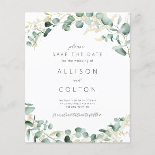 Papier Eucalyptus rustique verdure vert sauge boho budget