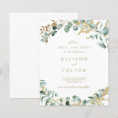 Papier Eucalyptus rustique verdure vert sauge boho budget (Devant / Derrière)