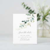 Papier Eucalyptus rustique vert sauge verdure boho budget (Debout devant)