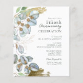 Papier Eucalyptus Sage 50e anniversaire Invitati (Devant)
